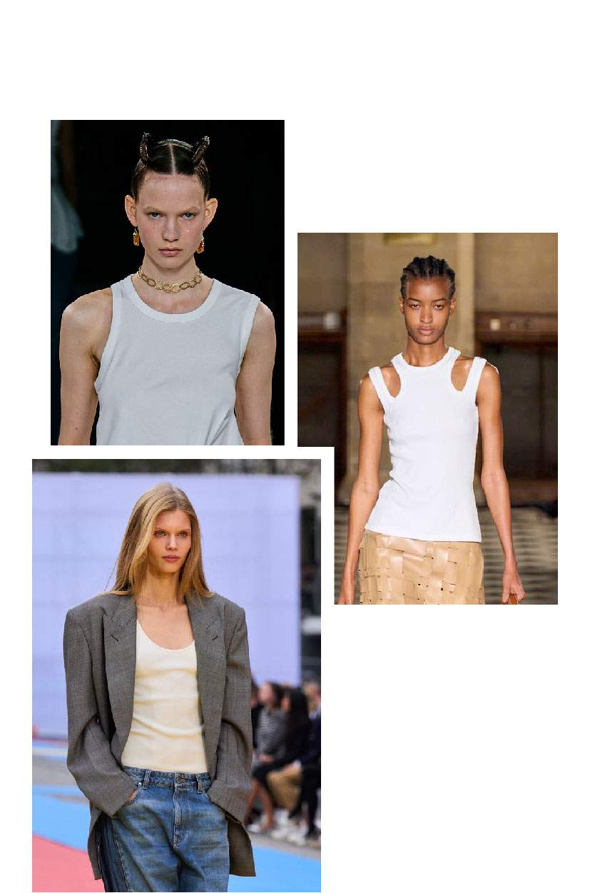 The White Tank Top Woman's Trend Spring Summer 22